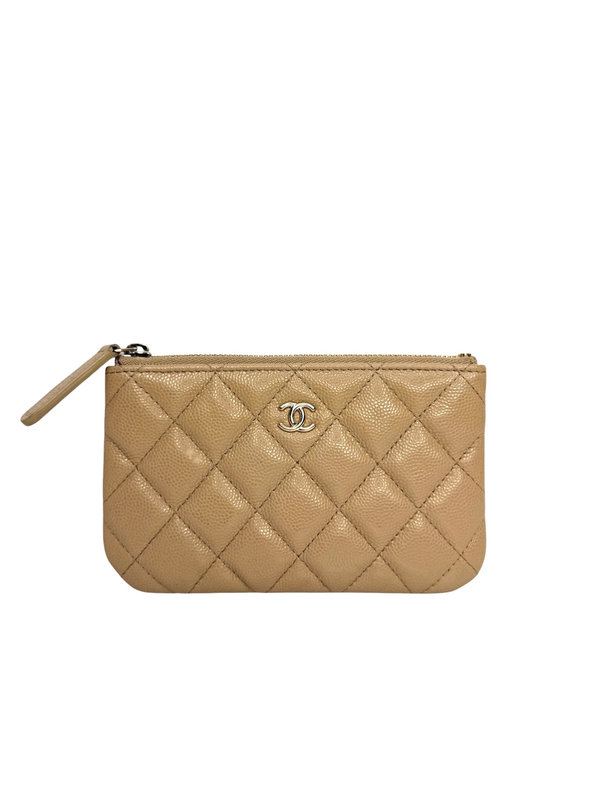 Chanel Beige Caviar Mini O Case T8955