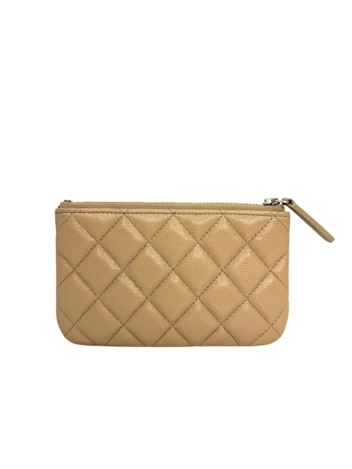Chanel Beige Caviar Mini O Case T8955