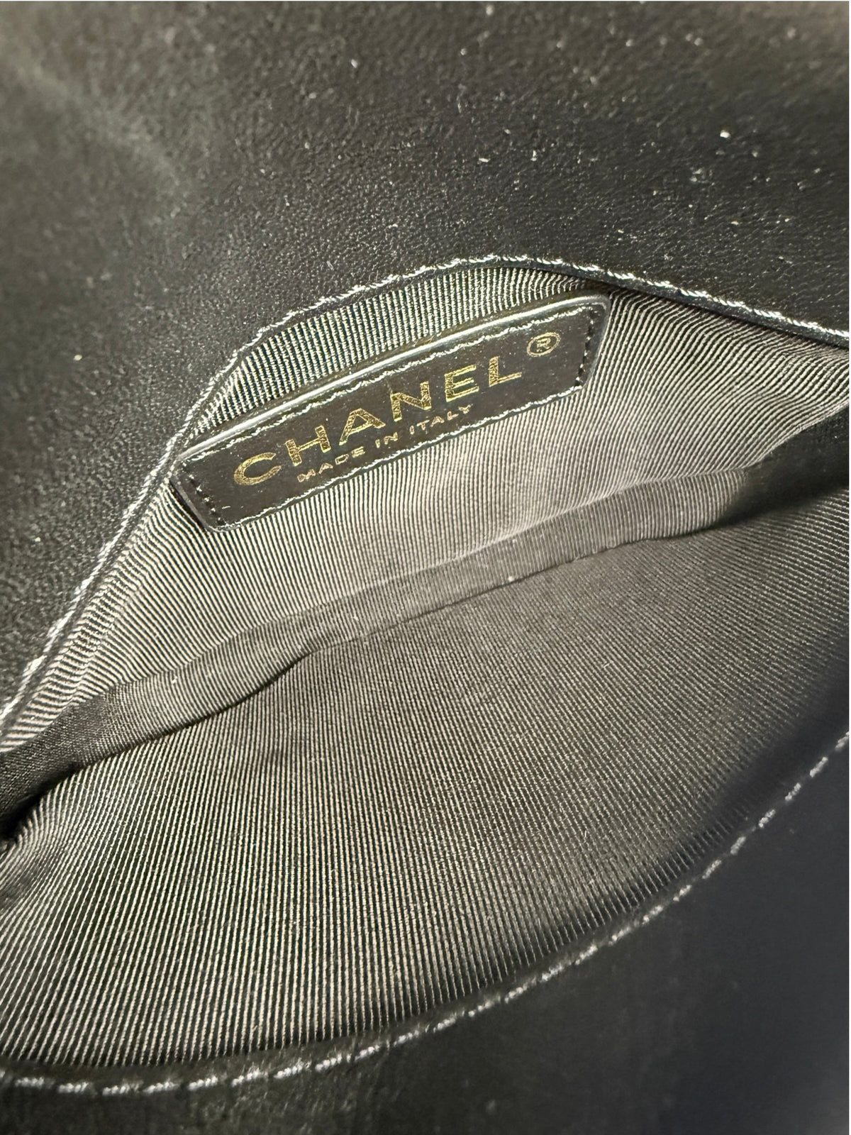 Chanel Black Quilted Lambskin Side Pack Bag T8934