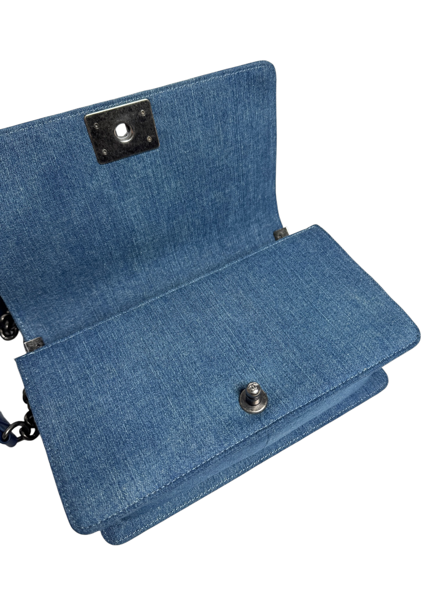 Chanel Denim Tweed Boy Bag Medium RHW