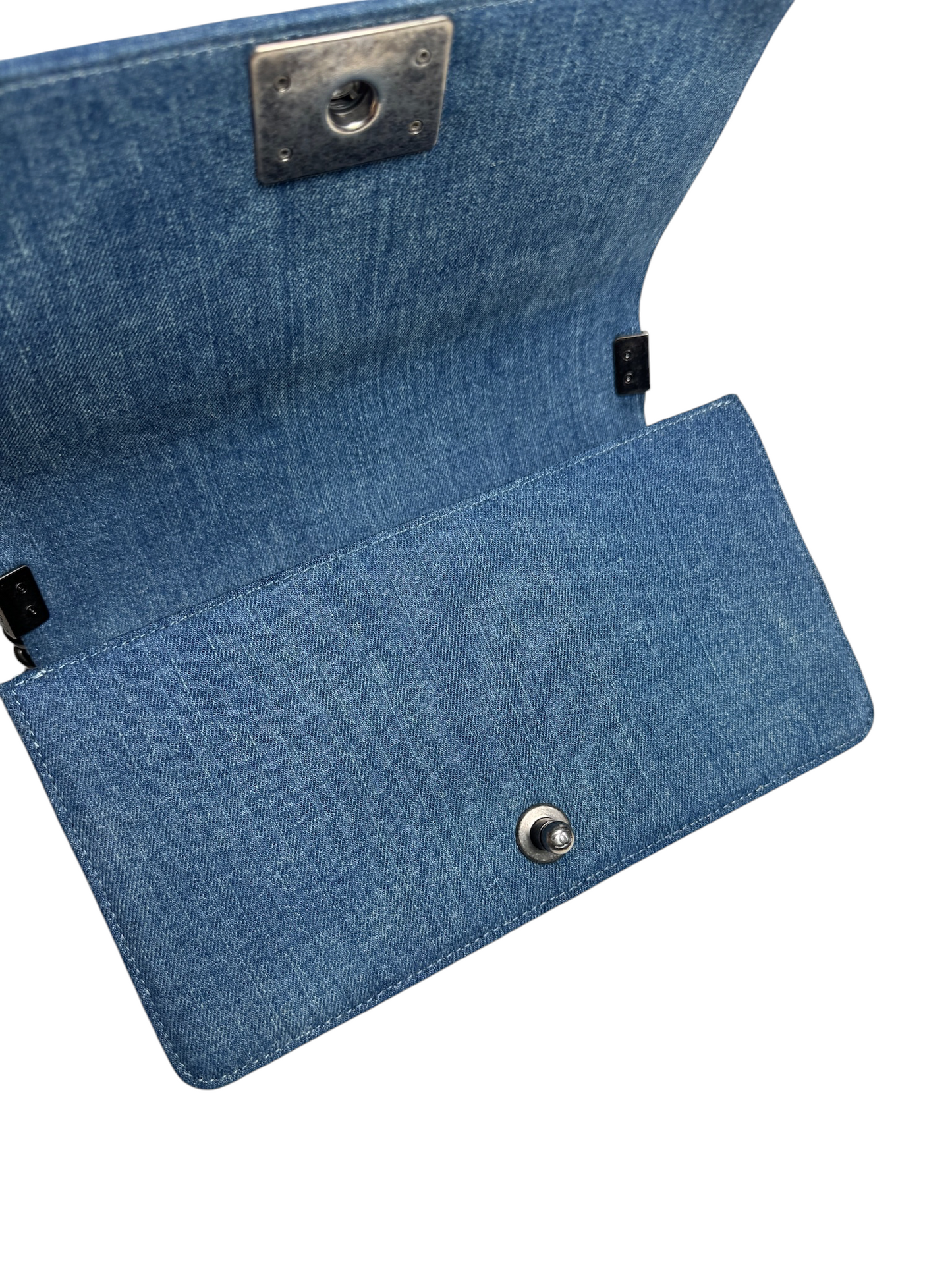 Chanel Denim Tweed Boy Bag Medium RHW