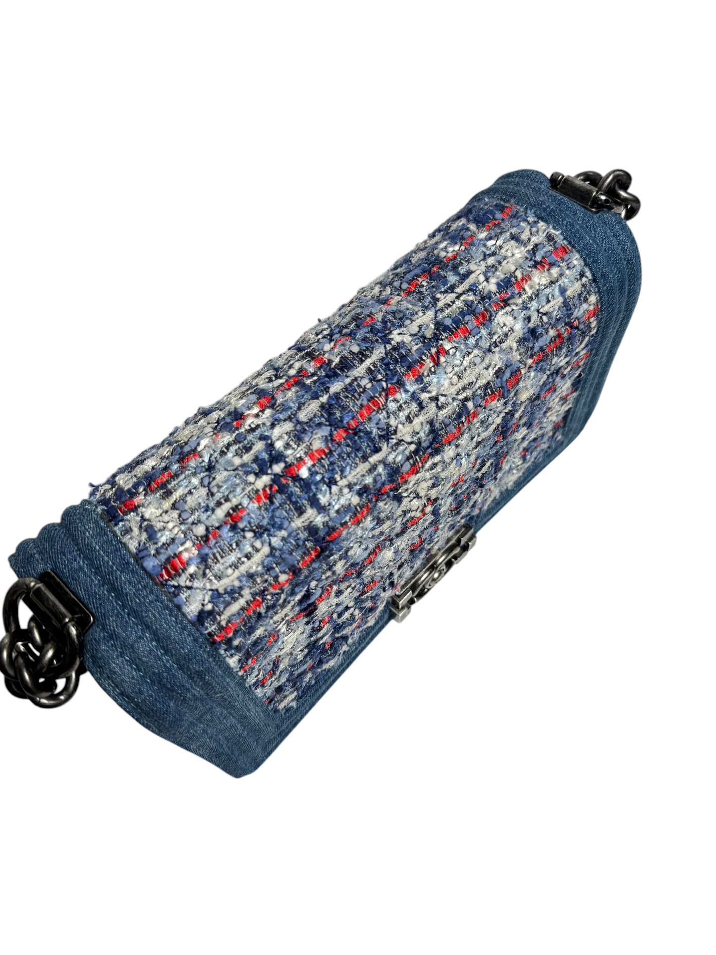 Chanel Denim Tweed Boy Bag Medium RHW