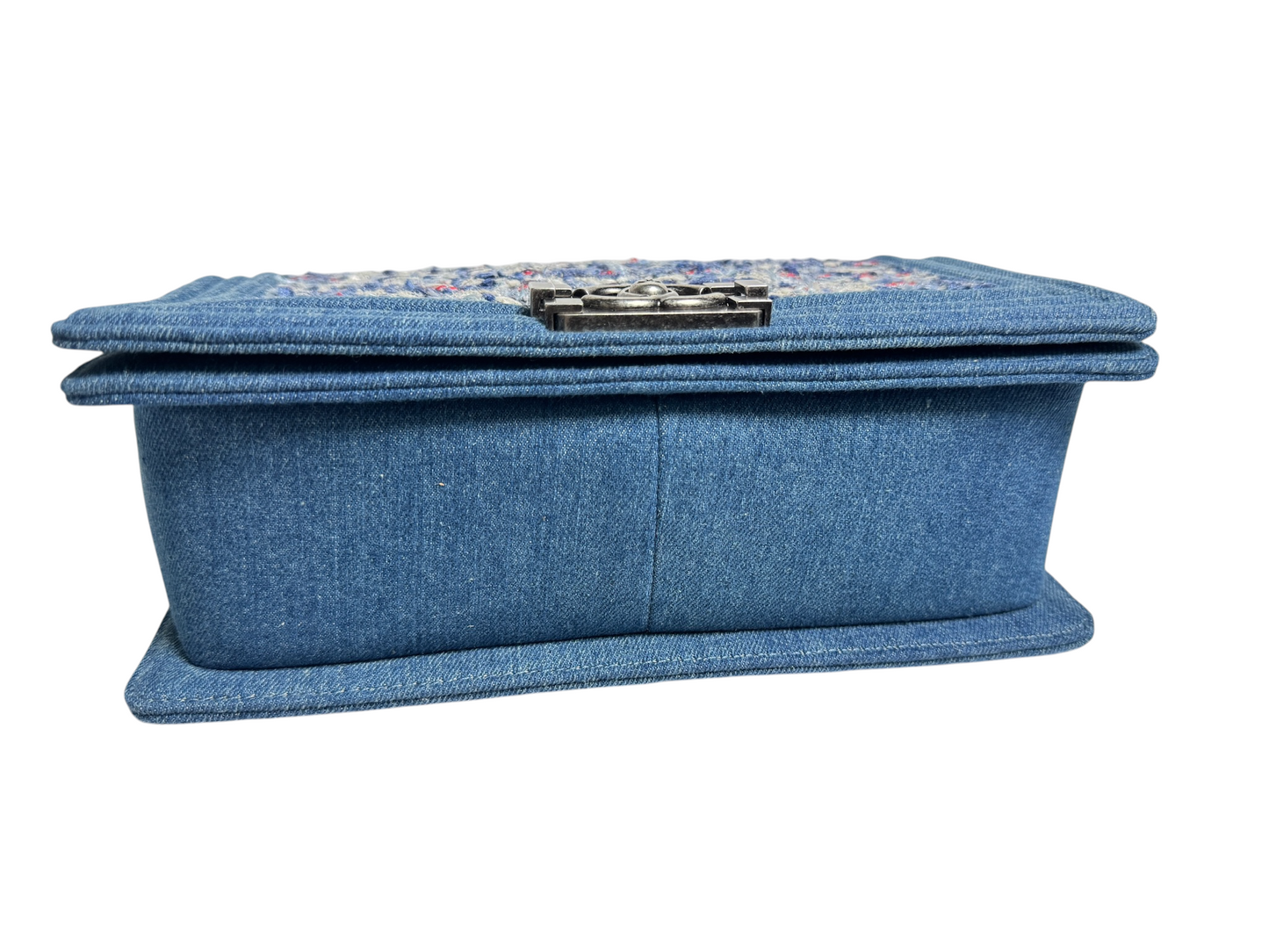 Chanel Denim Tweed Boy Bag Medium RHW