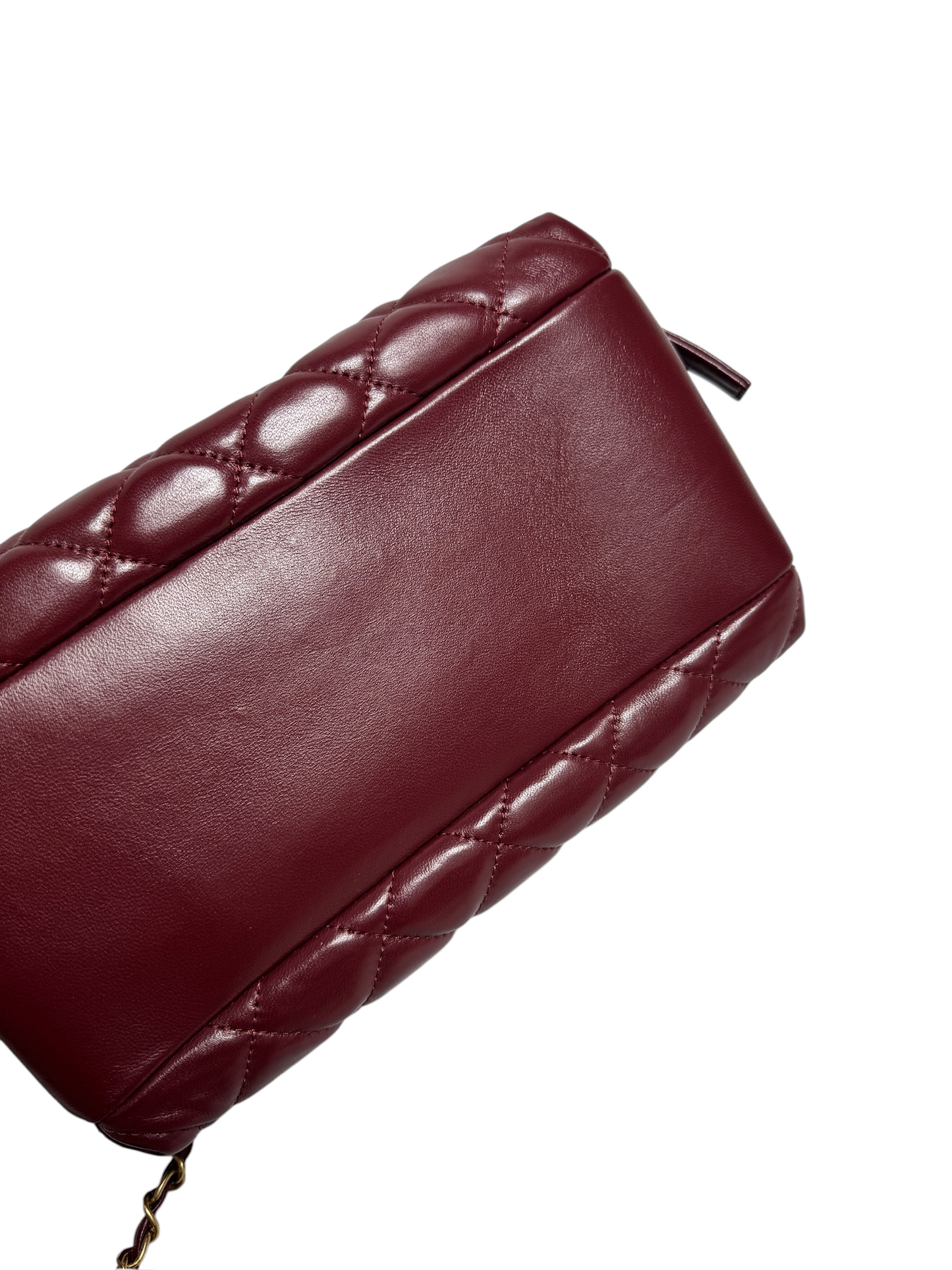 Chanel Burgundy Red Trendy Bowler GHW