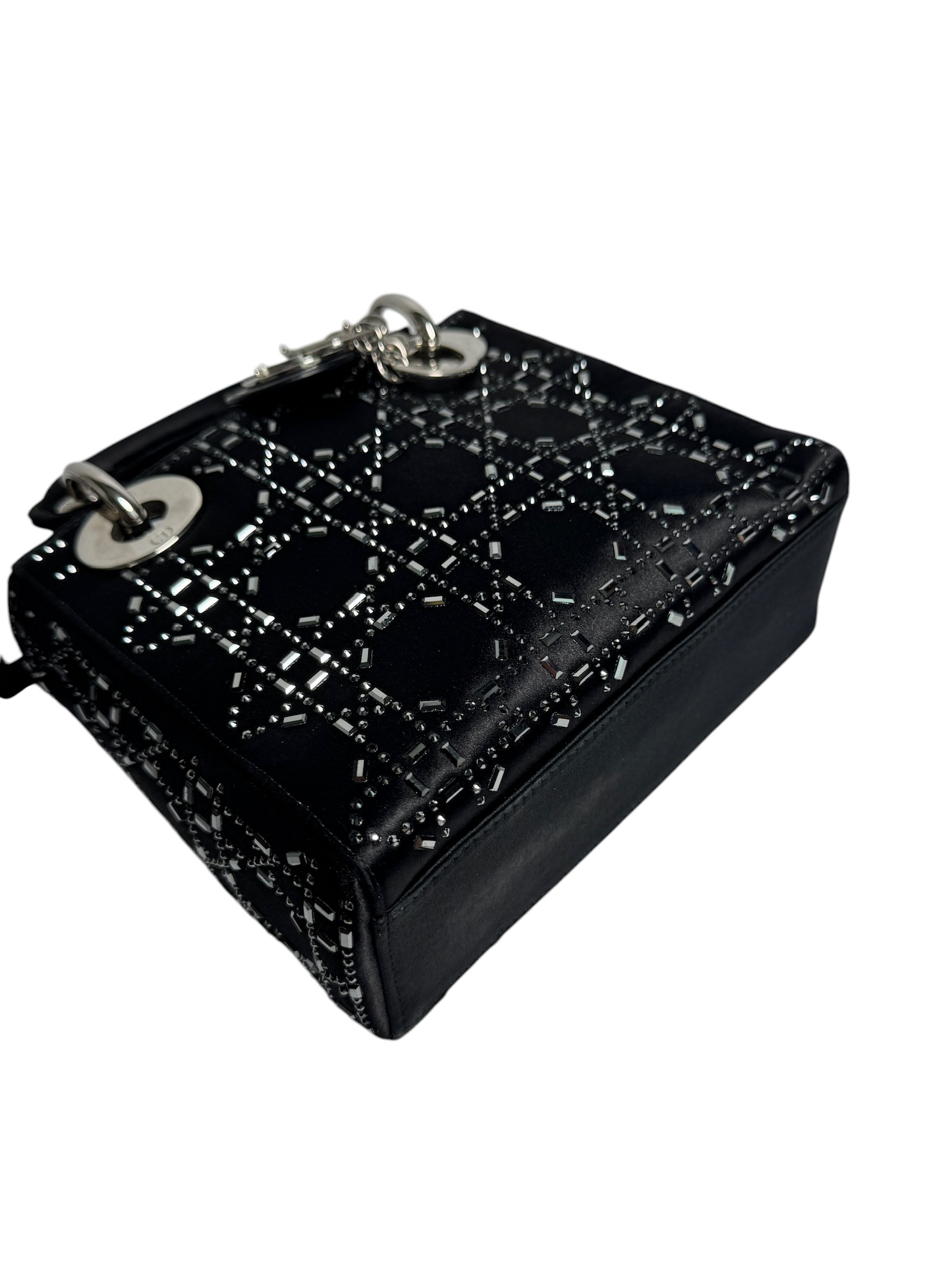 Black Embroidered Lady Dior Mini SHW