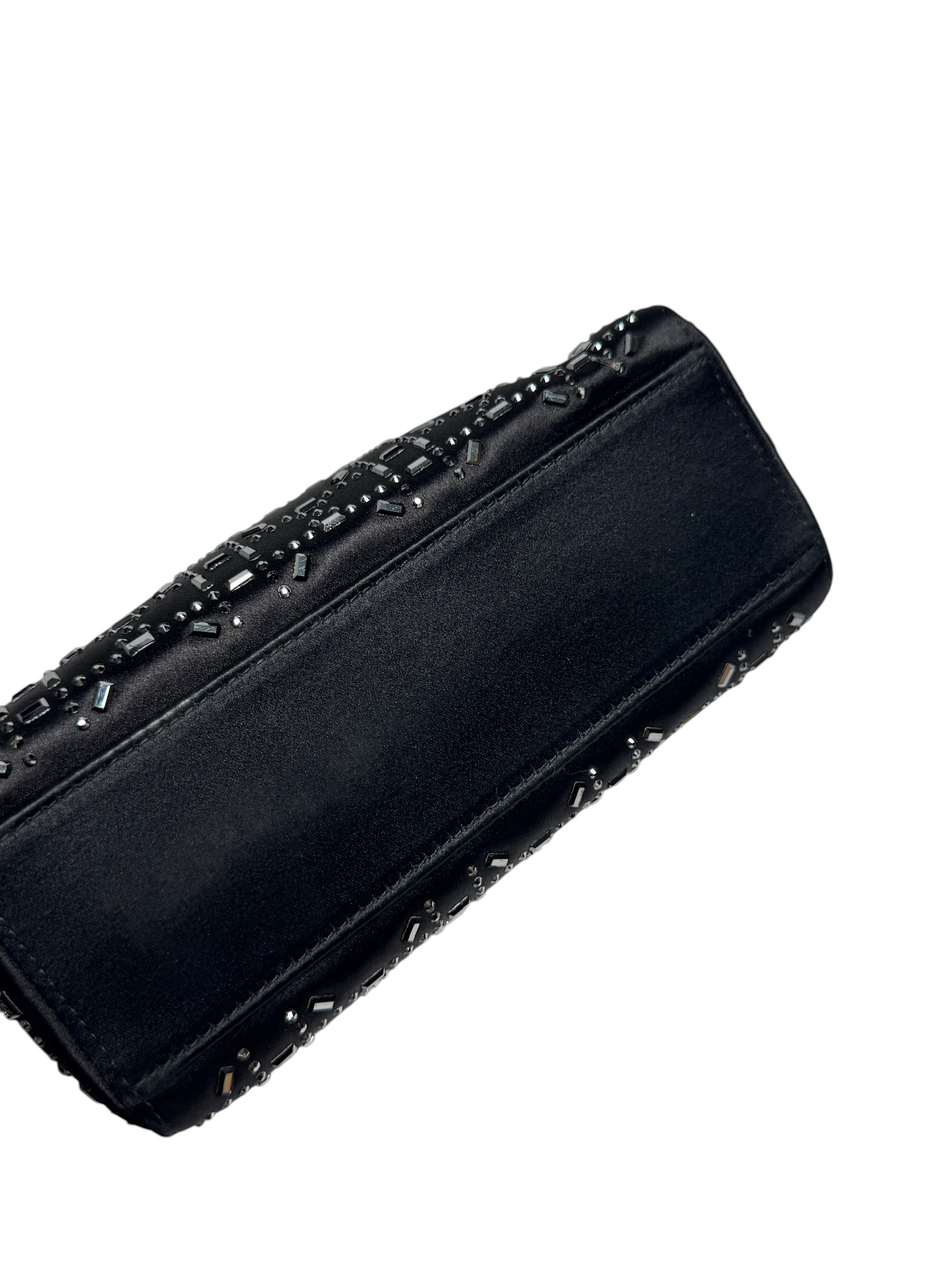 Black Embroidered Lady Dior Mini SHW