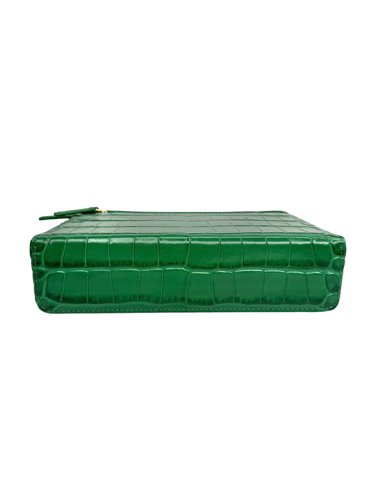 Chanel Green Crocodile Embossed Slim Vanity T8236