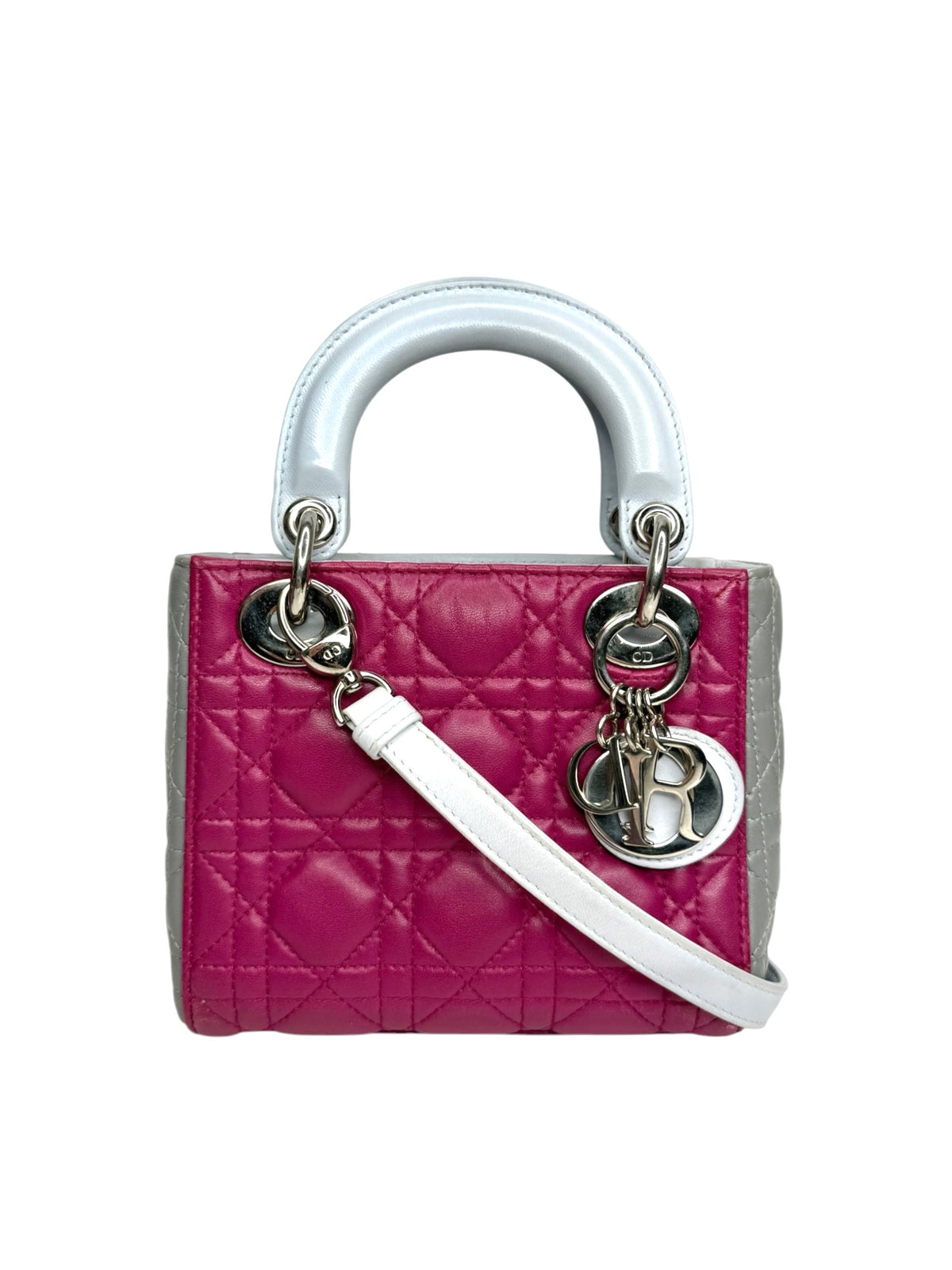 Dior Tricolor Lambskin Mini Lady Dior SHW T8943