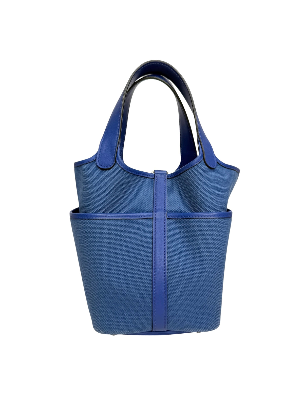 Hermes Cargo Picotin 18 Royal Bleu Toile And Swift T8966