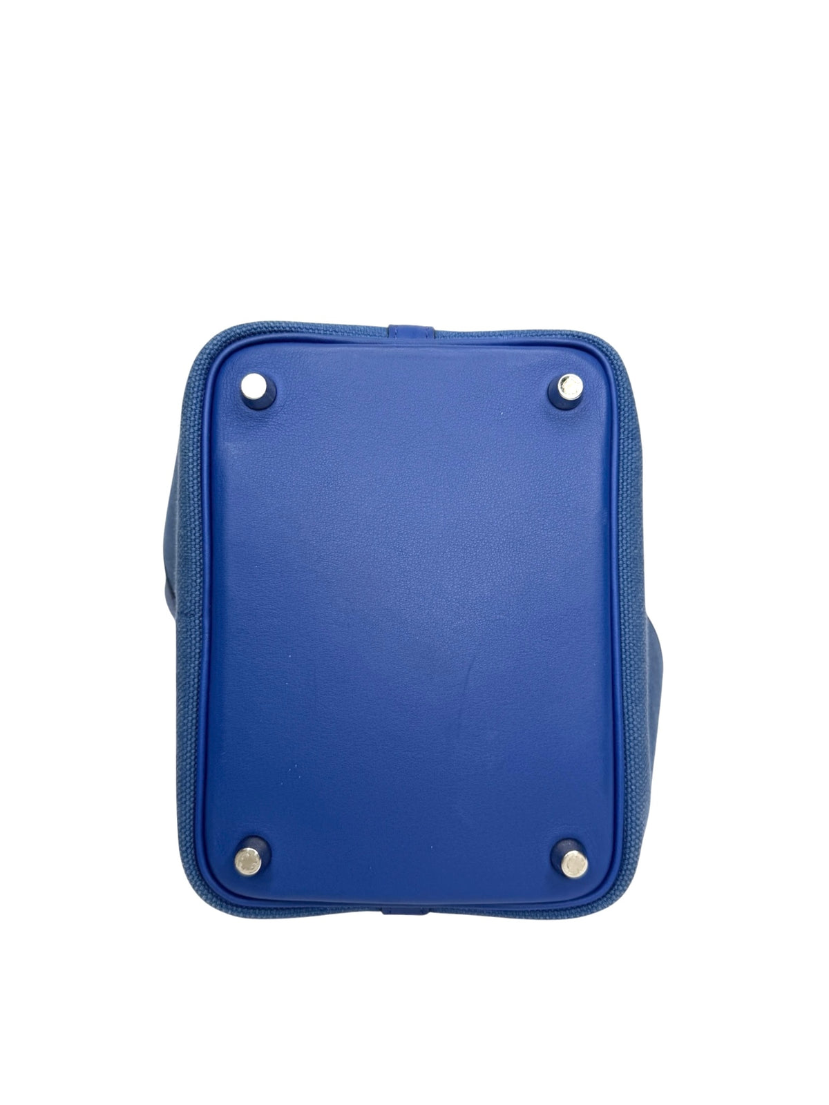 Hermes Cargo Picotin 18 Royal Bleu Toile And Swift T8966
