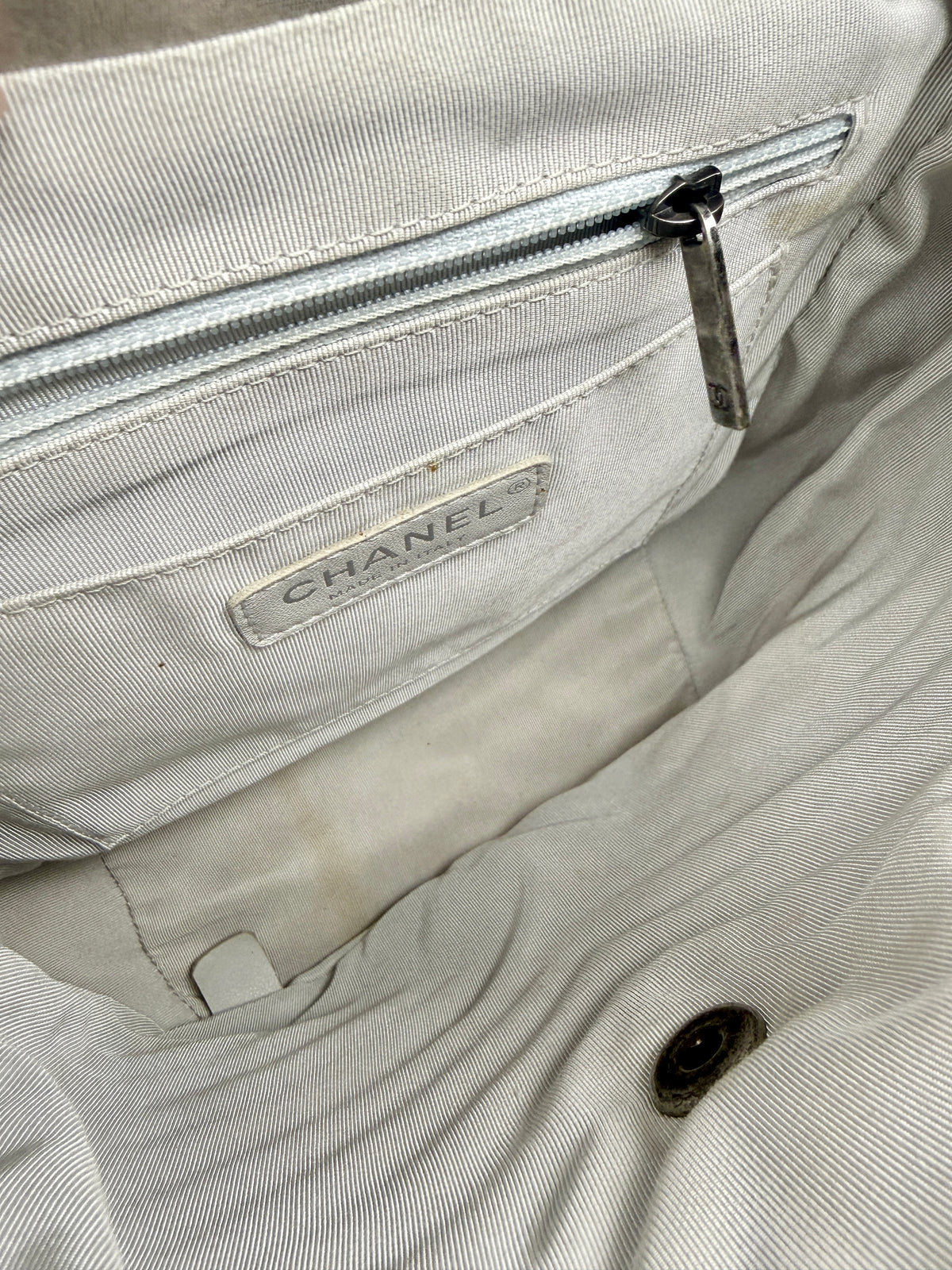 Chanel Silver Chevron Urban Spirit Backpack T8939
