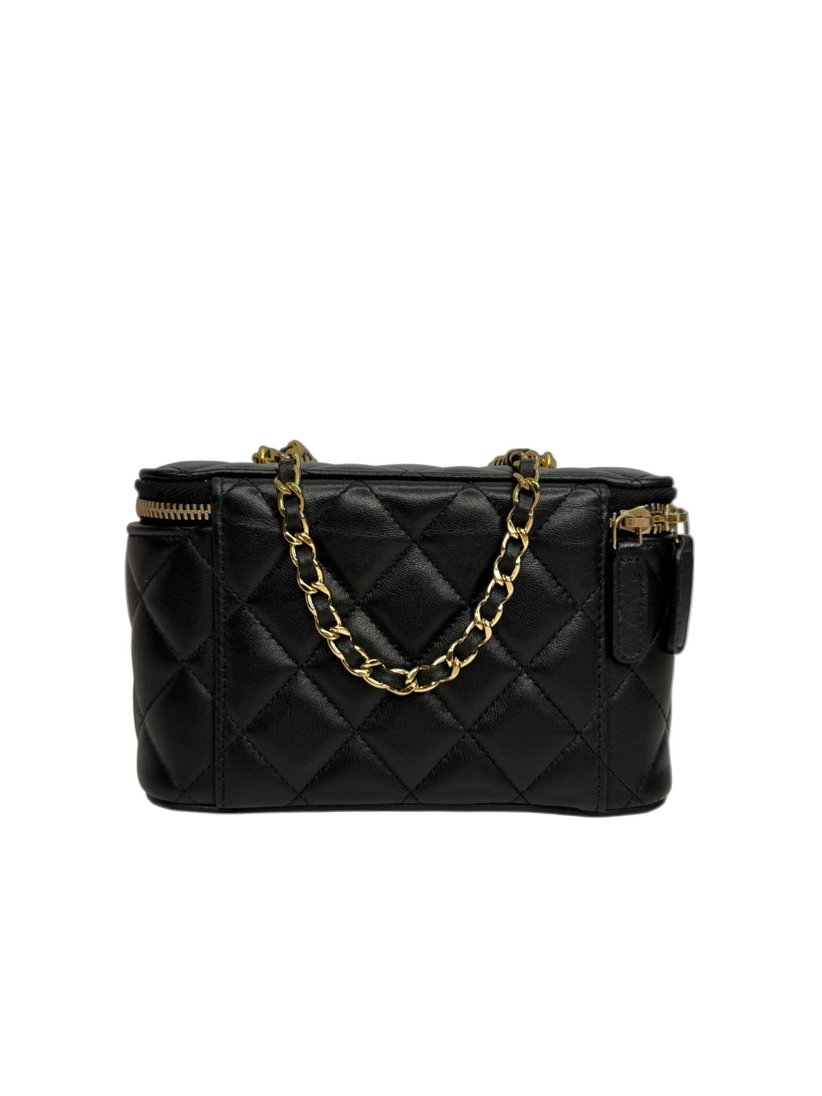 Chanel Black Coco Casino Vanity case With Chain T8884