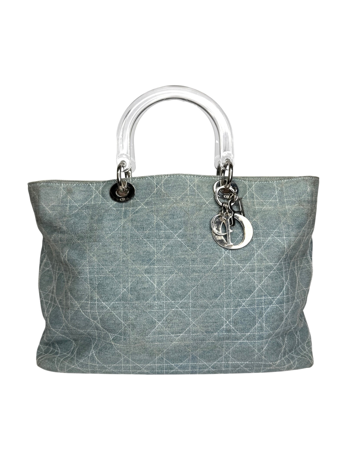 Dior Large Denim Lady Dior Tote T8938