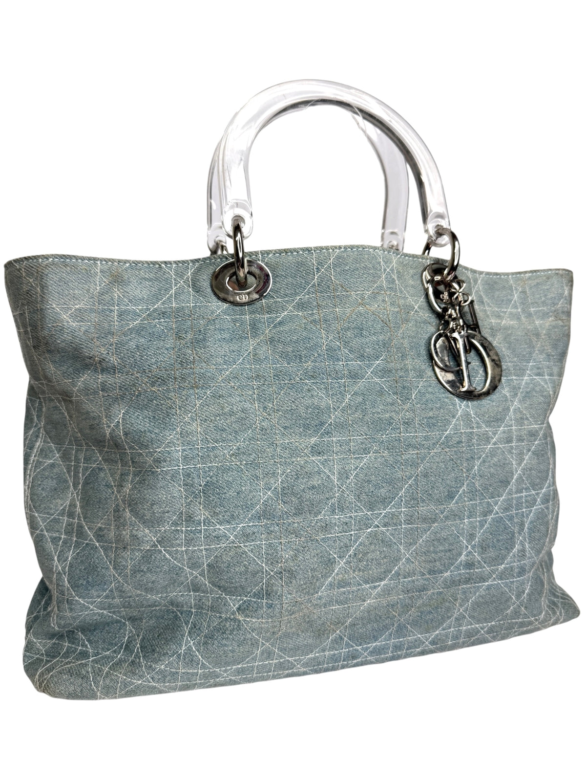 Dior Large Denim Lady Dior Tote T8938