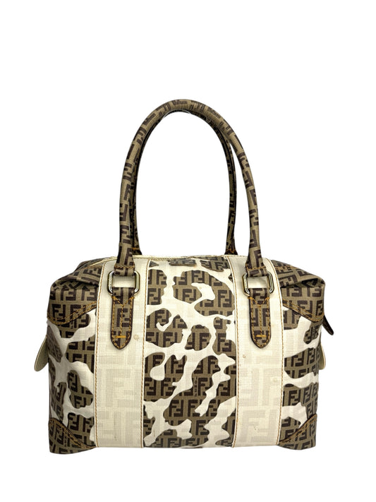 Fendi Zucca Leopard Pattern Handbag T4150