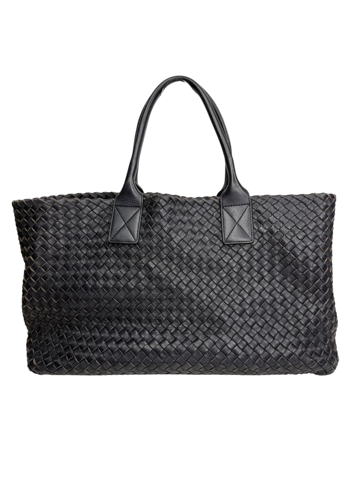Bottega Veneta Medium Navy Blue Intrecciato Cabat Tote T8918