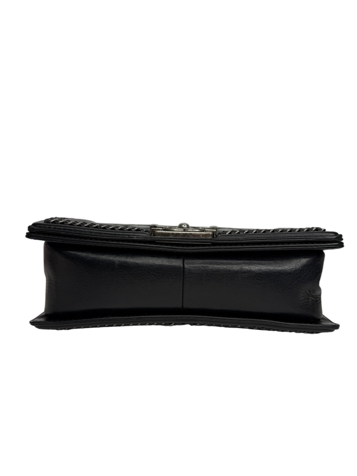 Chanel Black Chain Around Top Handle Boy Bag T8970