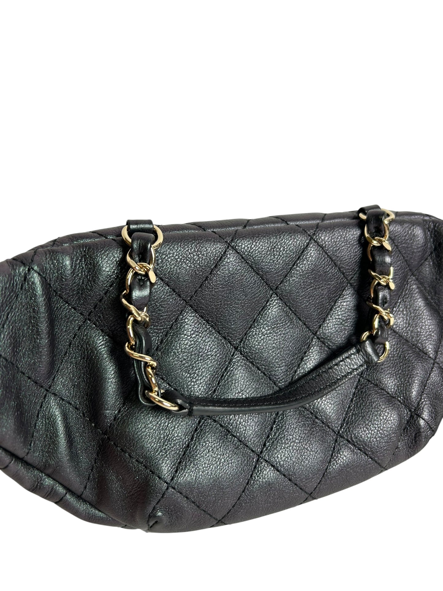 Chanel Black Iridescent Waist Bag GHW