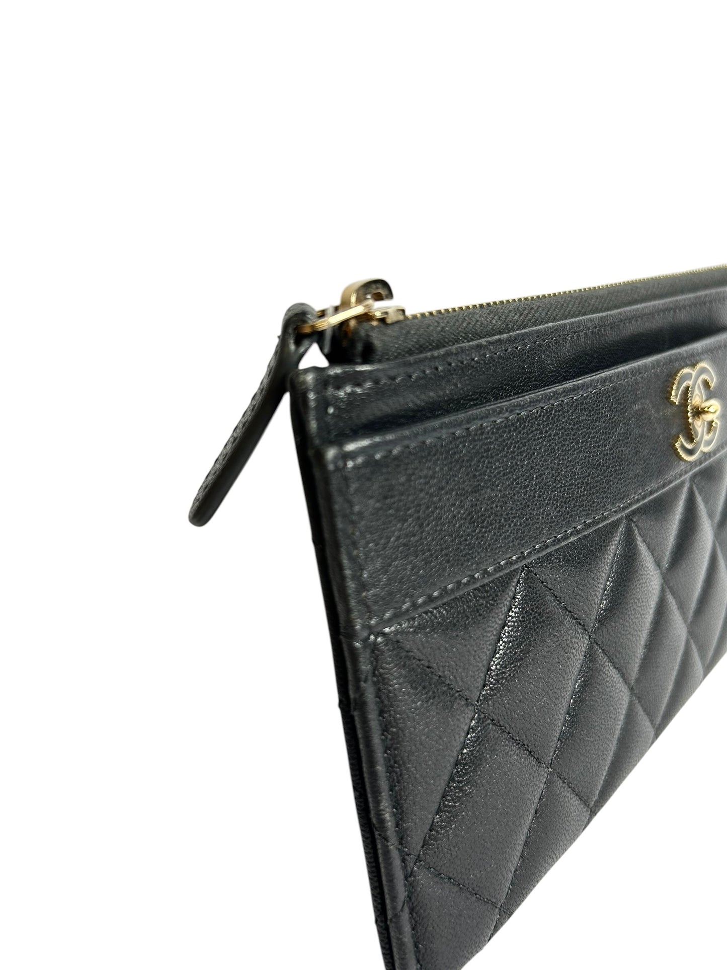 Chanel Black Long Zip Mademoiselle Wallet