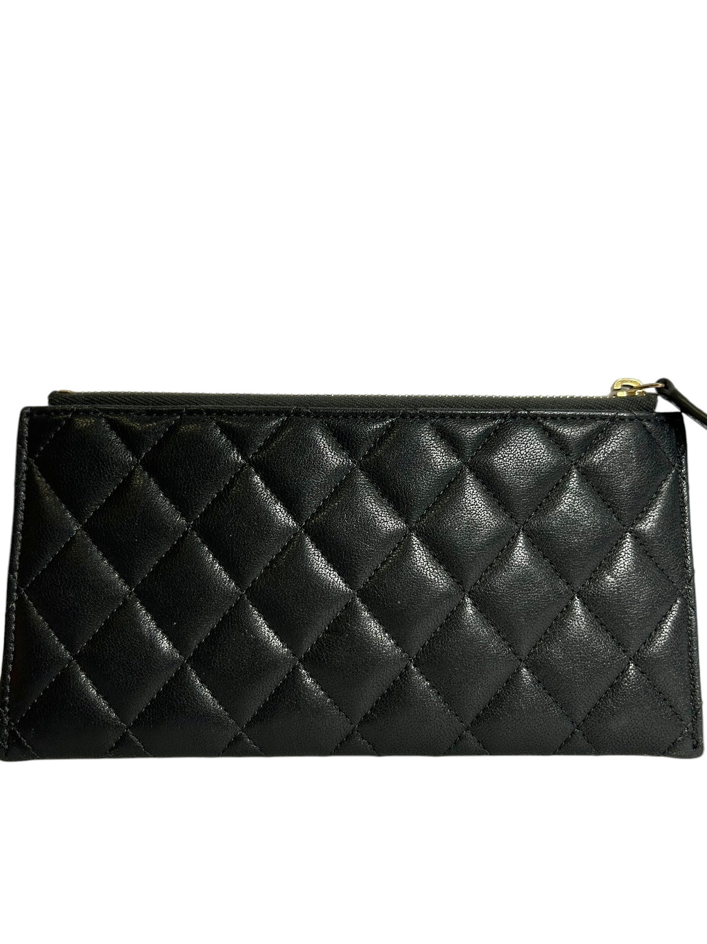 Chanel Black Long Zip Mademoiselle Wallet