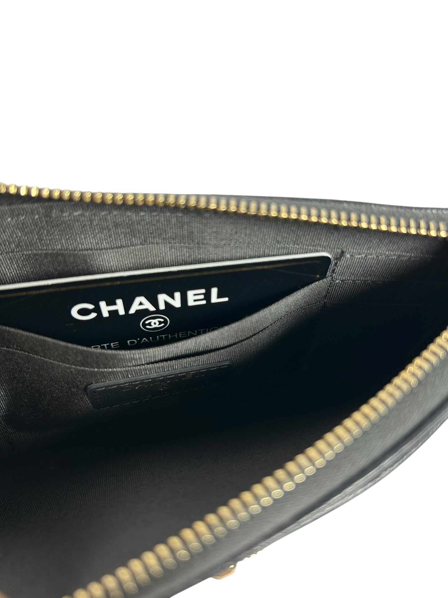 Chanel Black Long Zip Mademoiselle Wallet
