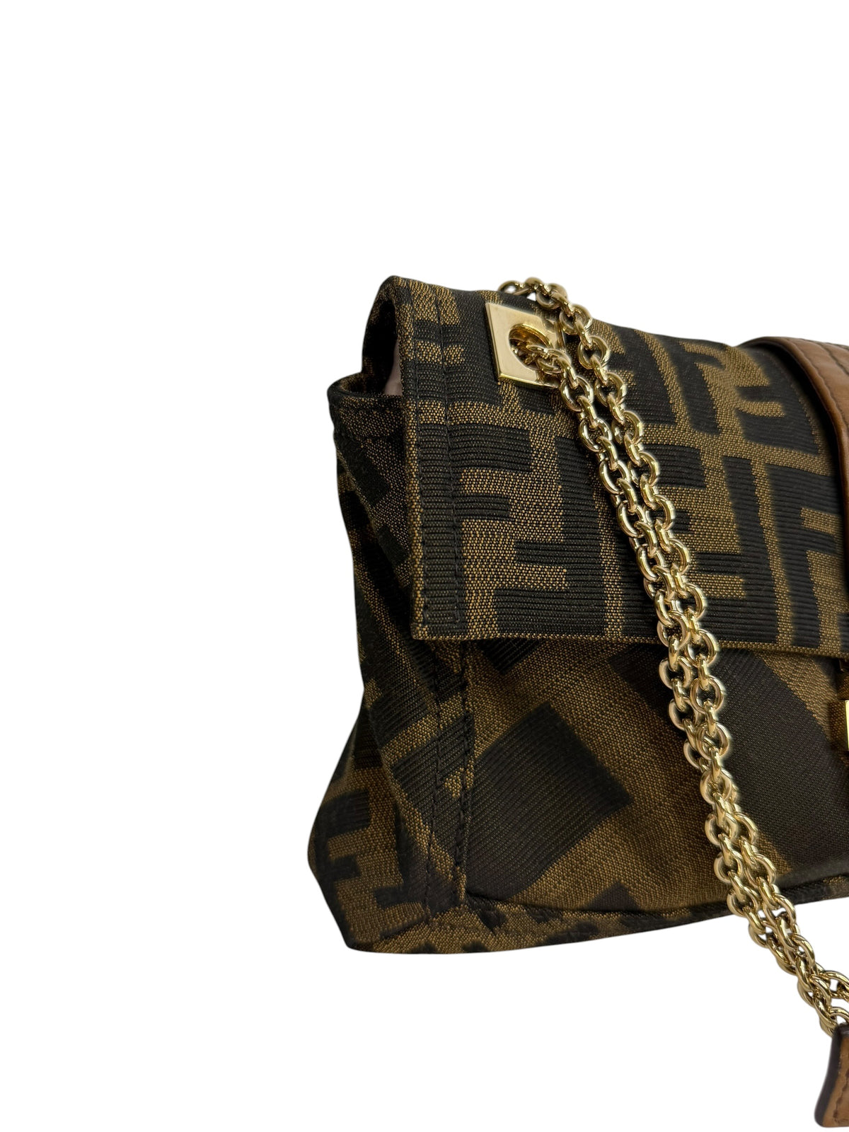 Fendi Brown Zucca Canvas Baguette T8871