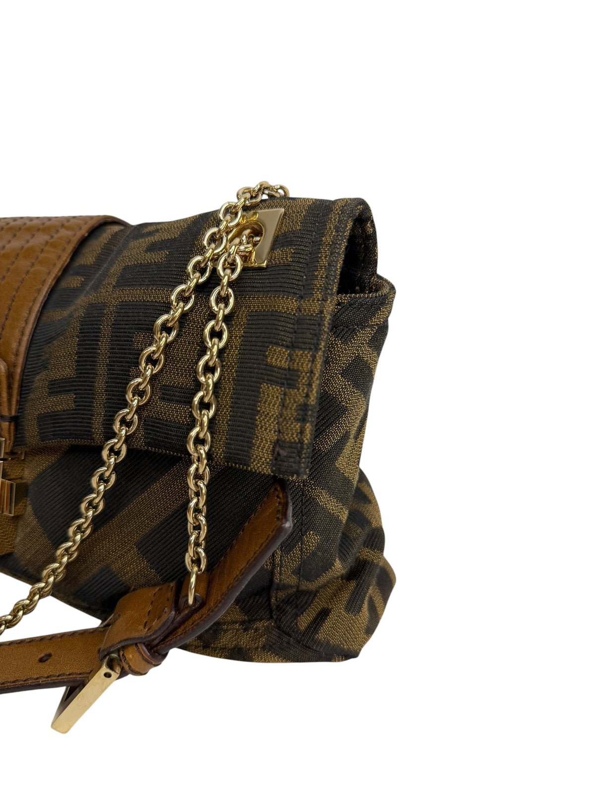 Fendi Brown Zucca Canvas Baguette T8871