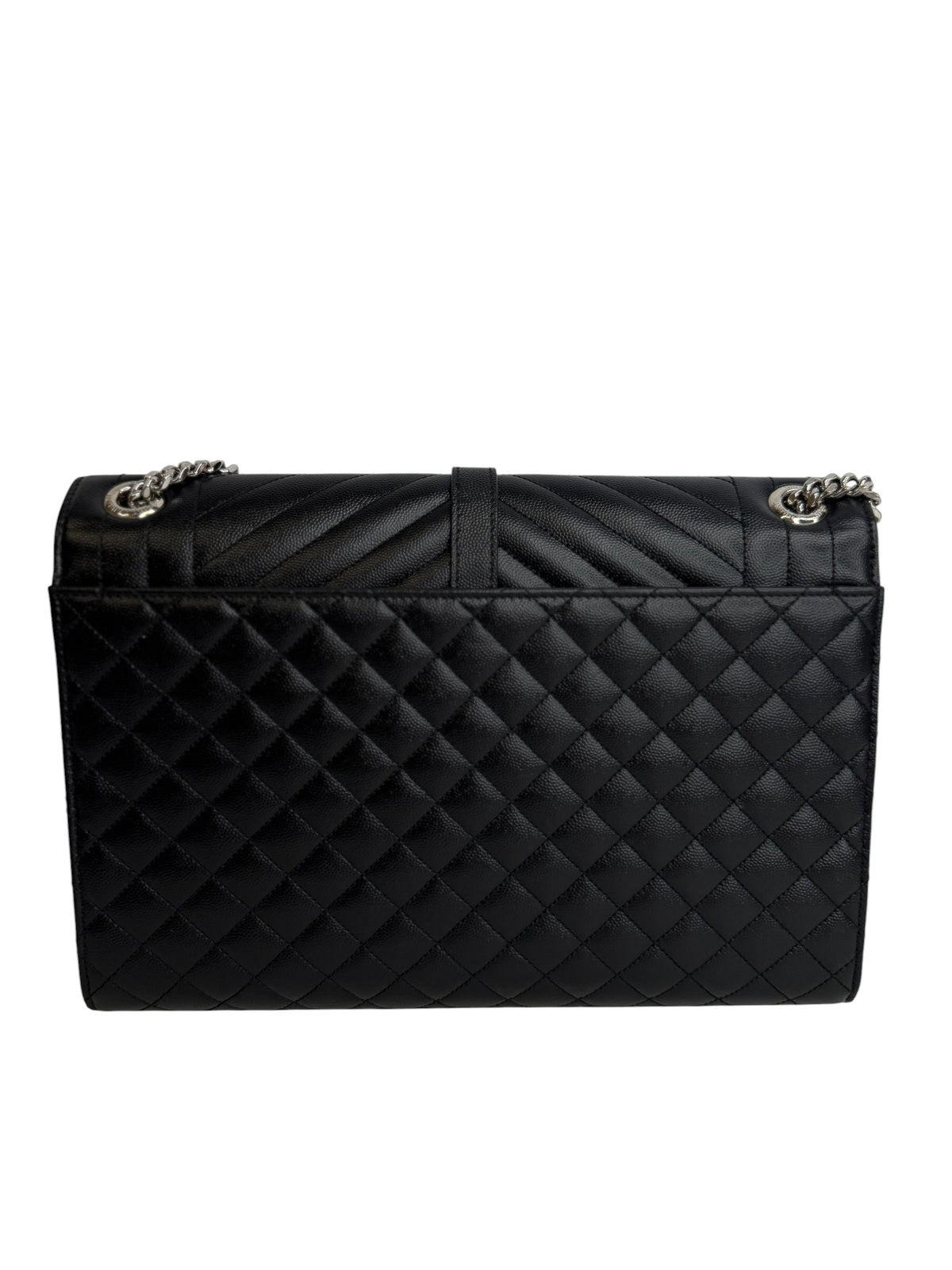Saint Laurent Large Envelope Bag Black SHW T8948