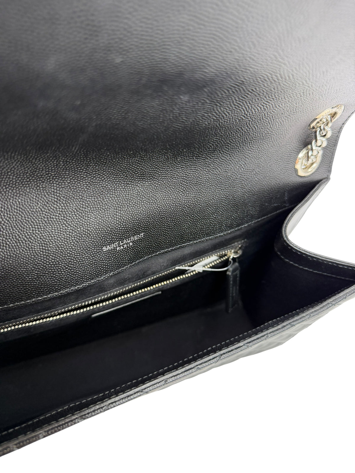 Saint Laurent Large Envelope Bag Black SHW T8948