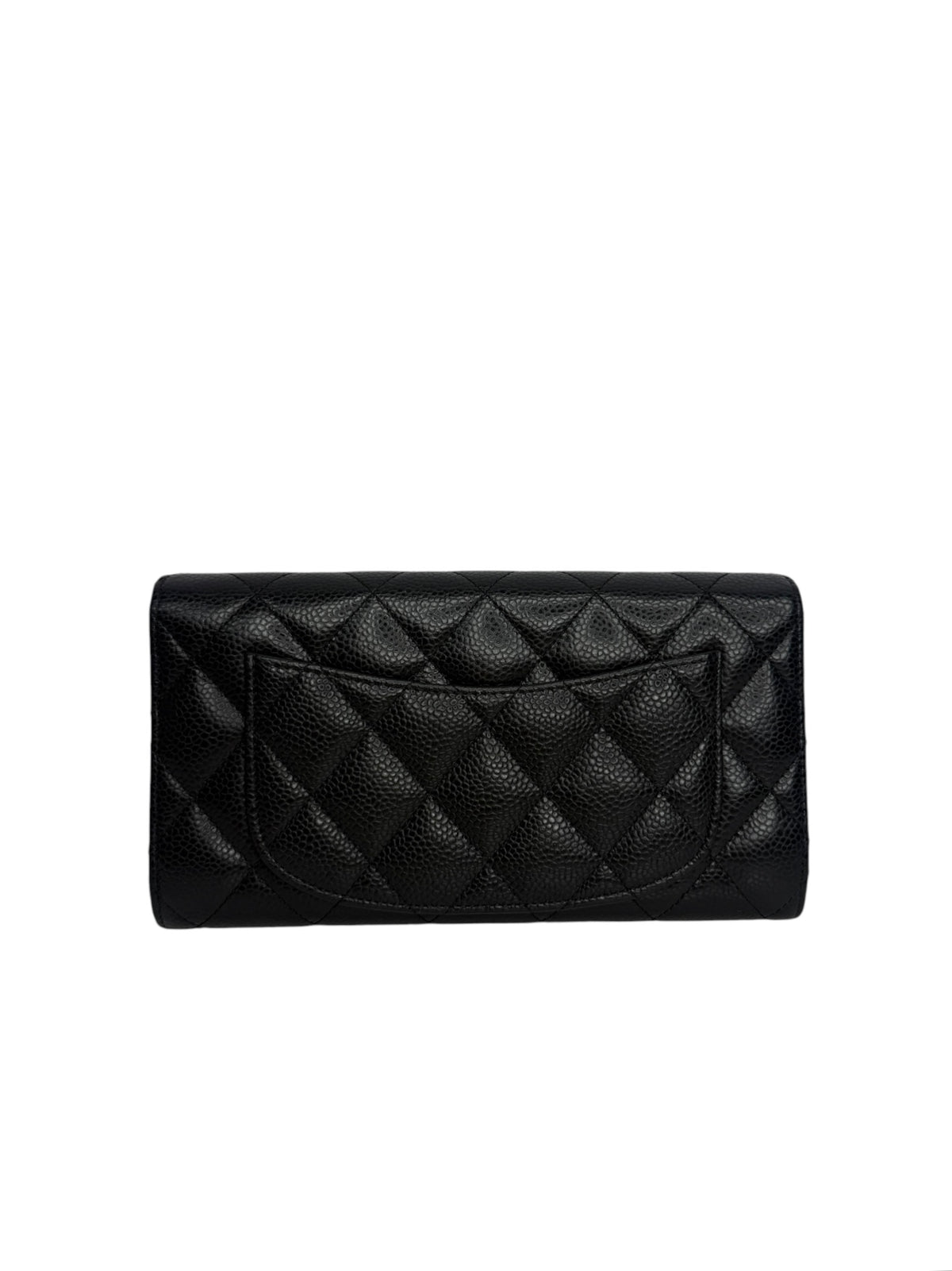 Chanel Classic Flap Wallet GHW Black T8890