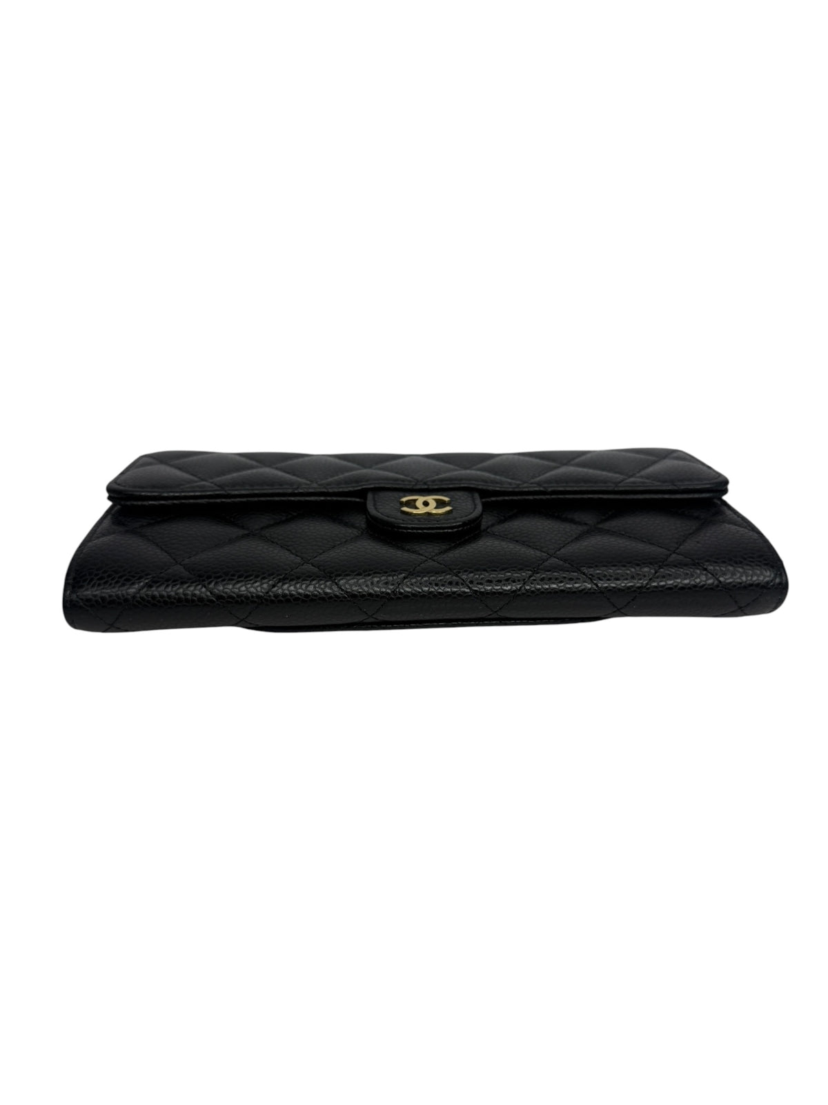 Chanel Classic Flap Wallet GHW Black T8890