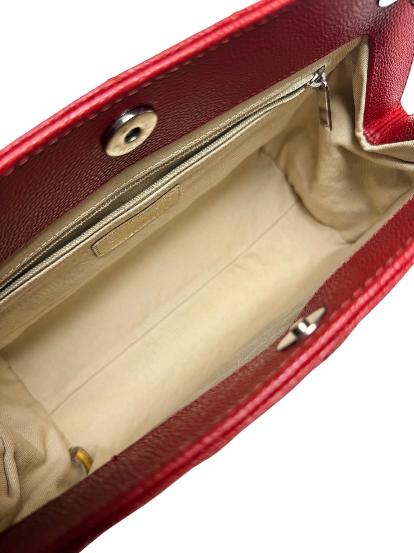 Chanel Red Caviar Tote