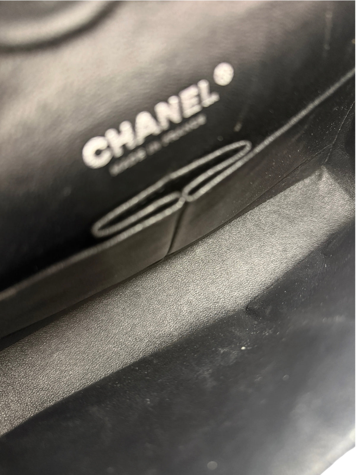 Chanel So Black Chevron Lambskin Medium Double Flap T8967