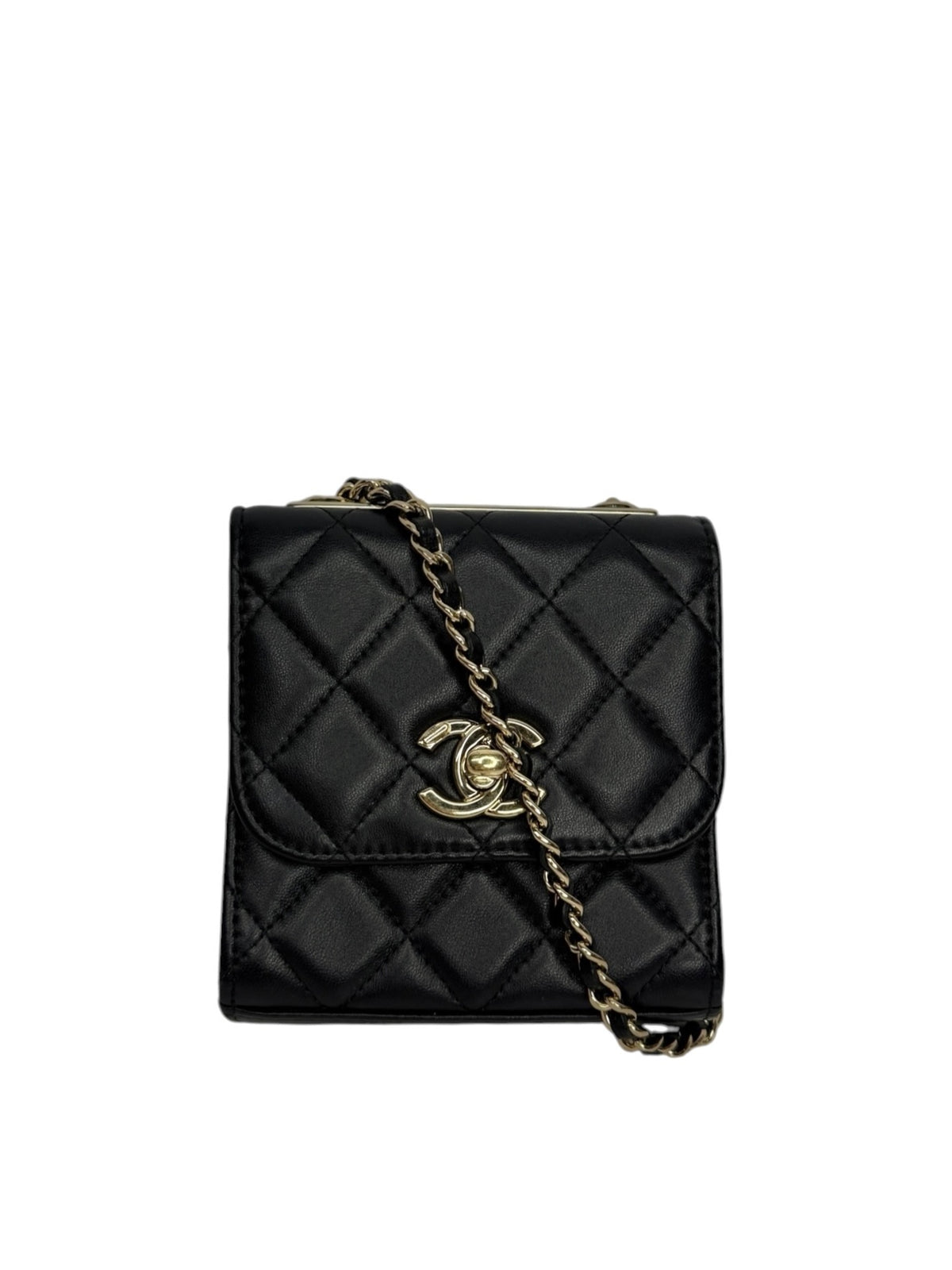 Chanel Black Lambskin Micro Trendy Crossbody T8983