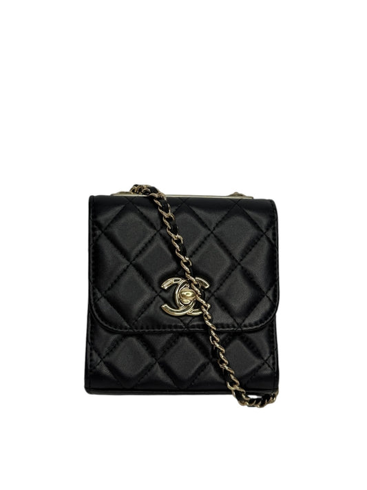 Chanel Black Lambskin Micro Trendy Crossbody T8983