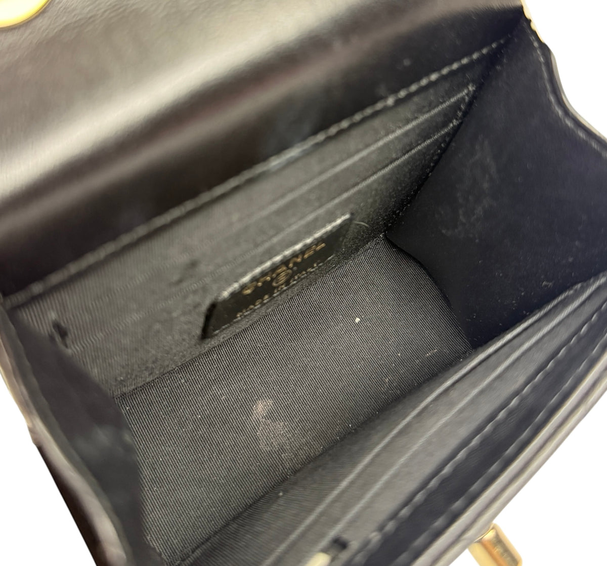 Chanel Black Lambskin Micro Trendy Crossbody T8983