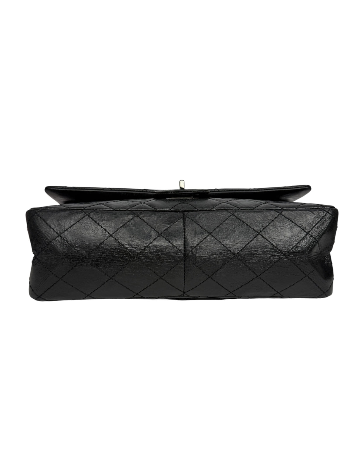 Chanel So Black Glazed Aged Calfskin Medium Reissue T8968