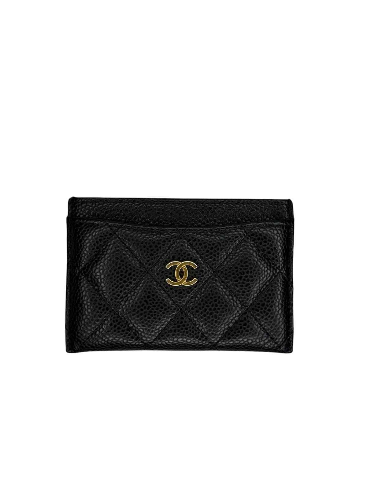 Chanel Black Caviar Cardholder GHW T8988