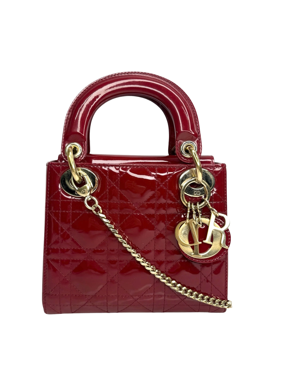 Dior Mini Patent Red Lady Dior T9018