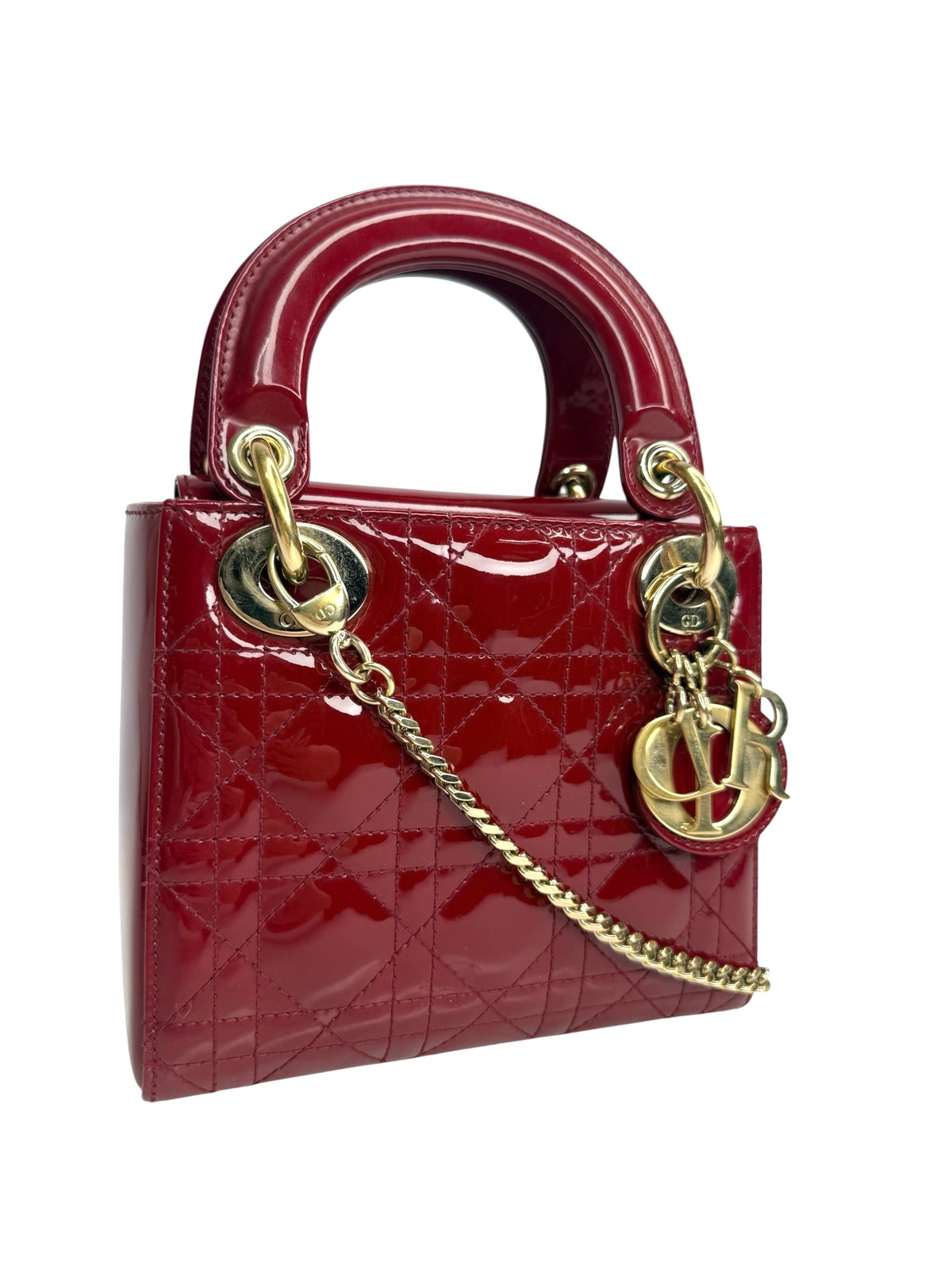 Dior Mini Patent Red Lady Dior T9018