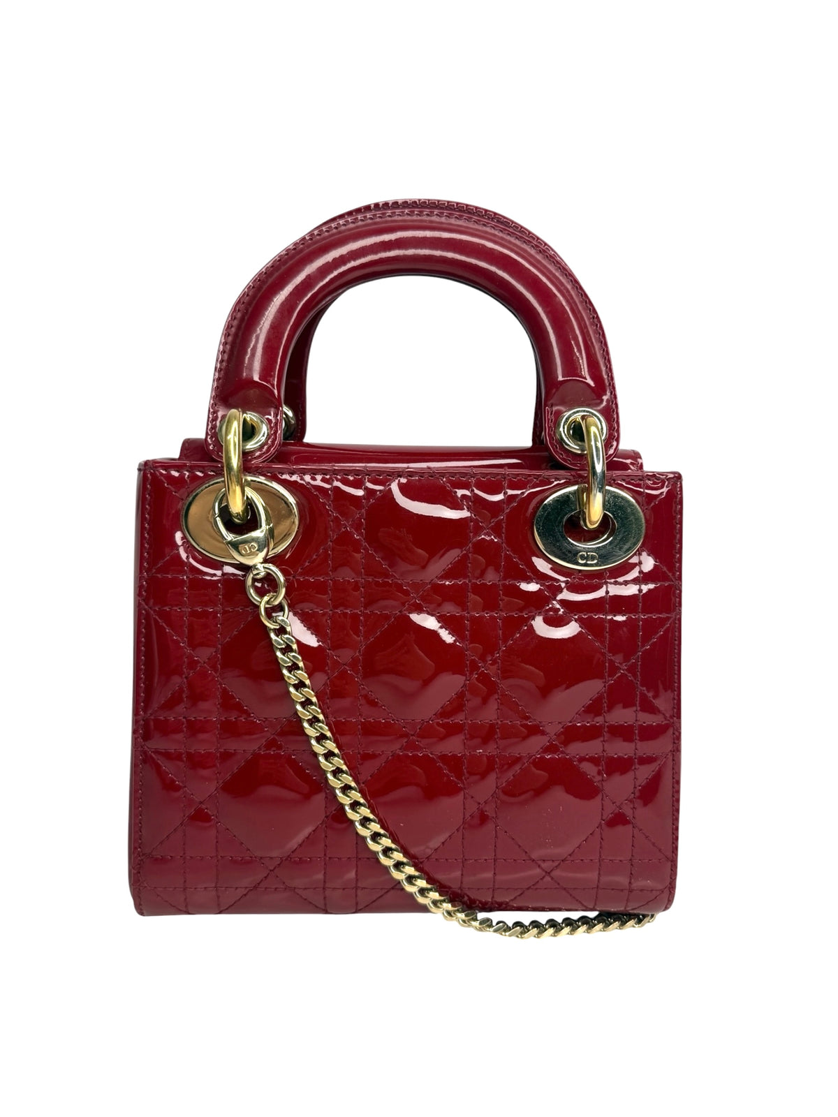 Dior Mini Patent Red Lady Dior T9018