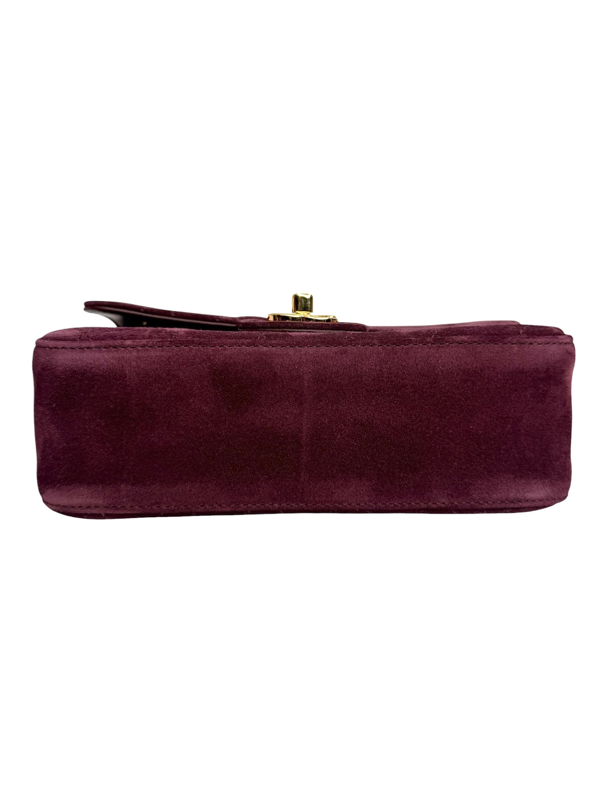 Chanel Burgundy Suede Mini Classic Double Flap T8999