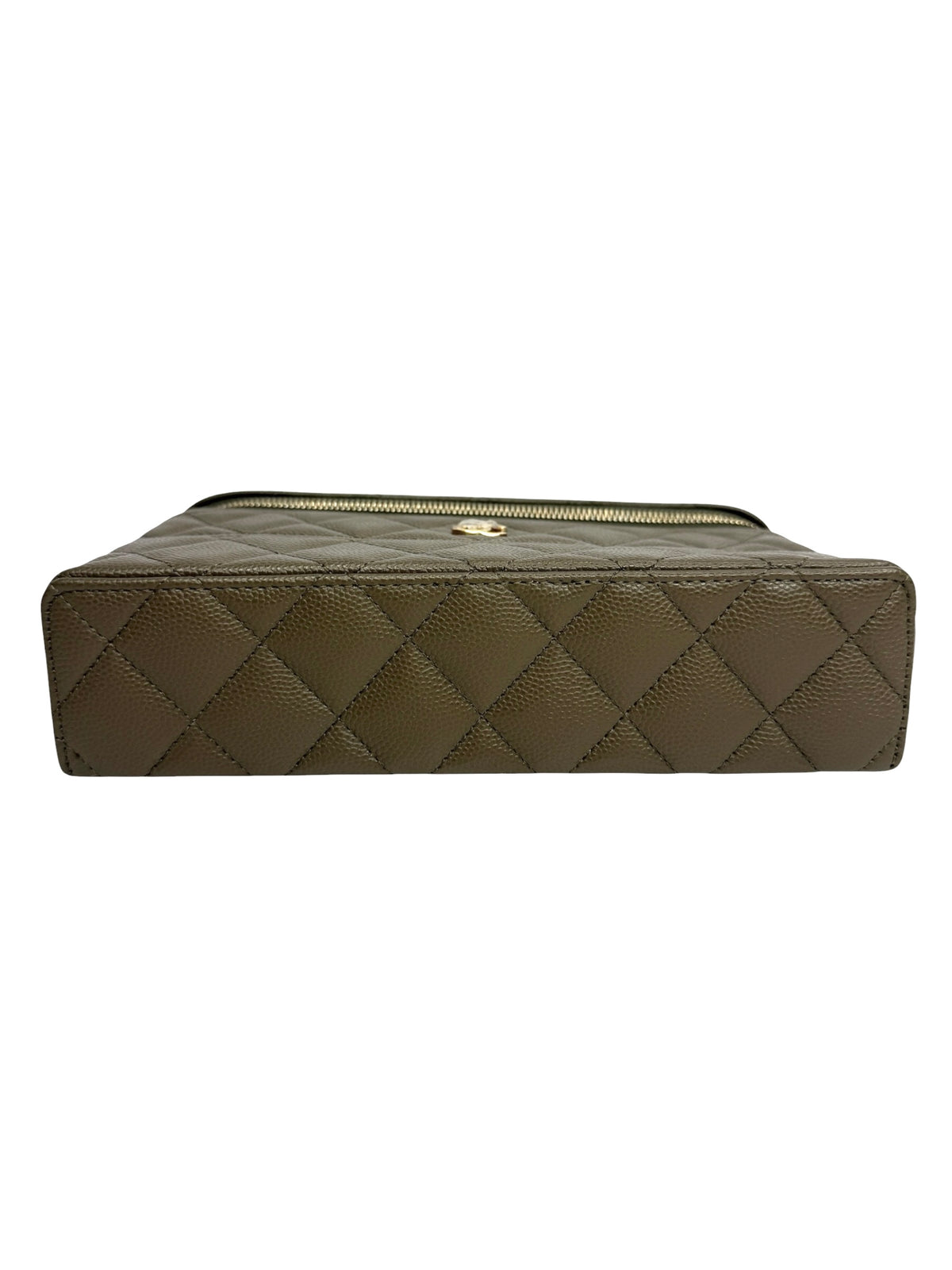 Chanel Caviar Slim Vanity Etoupe T8998