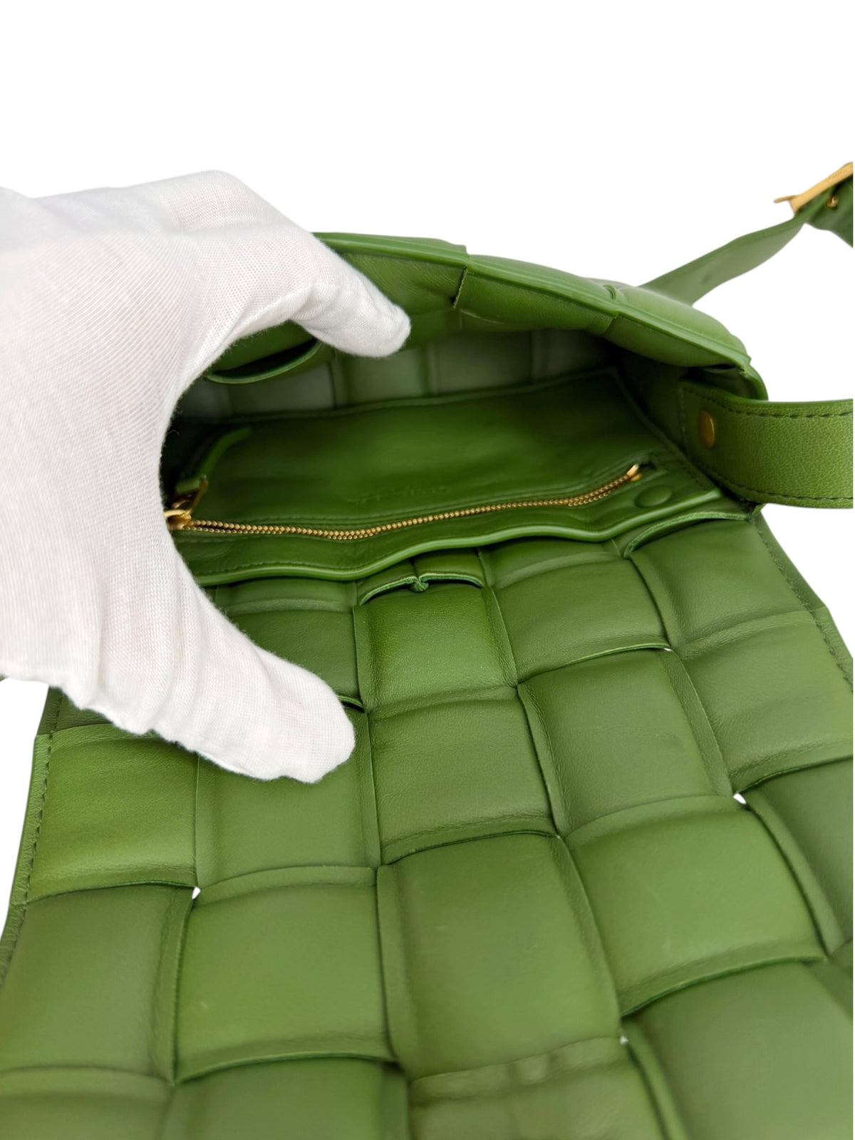 Bottega Veneta Green Padded Mini Cassette T9154