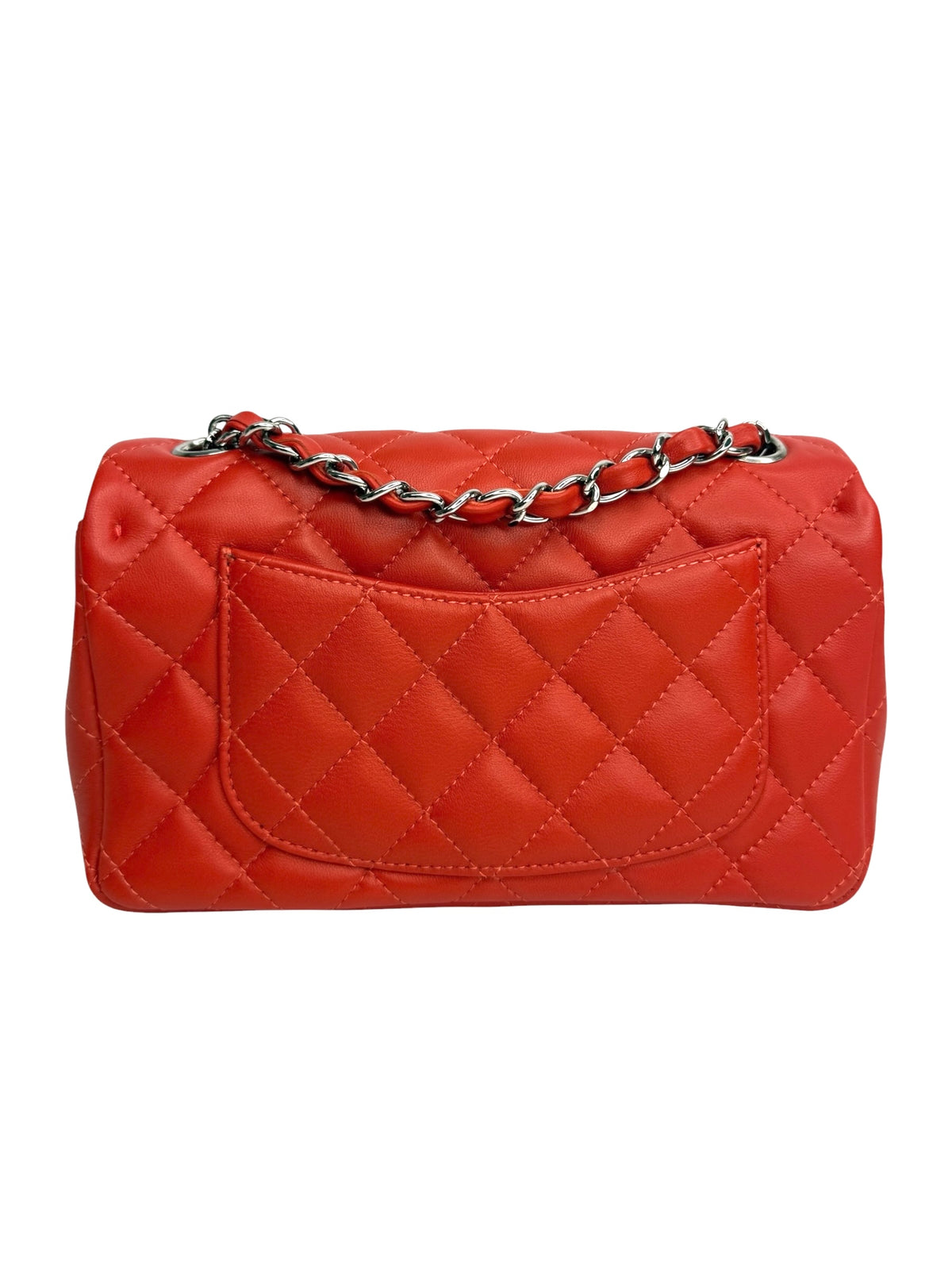 Chanel Mini Red Classic Single Flap SHW T9012