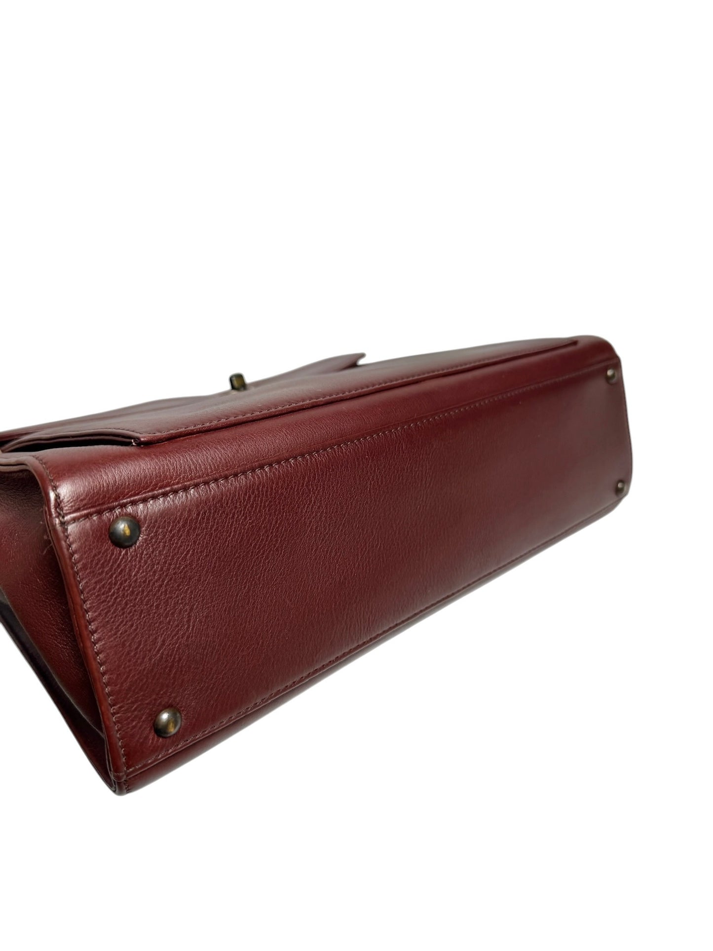 Chanel Vintage Front Pocket Tote Burgundy