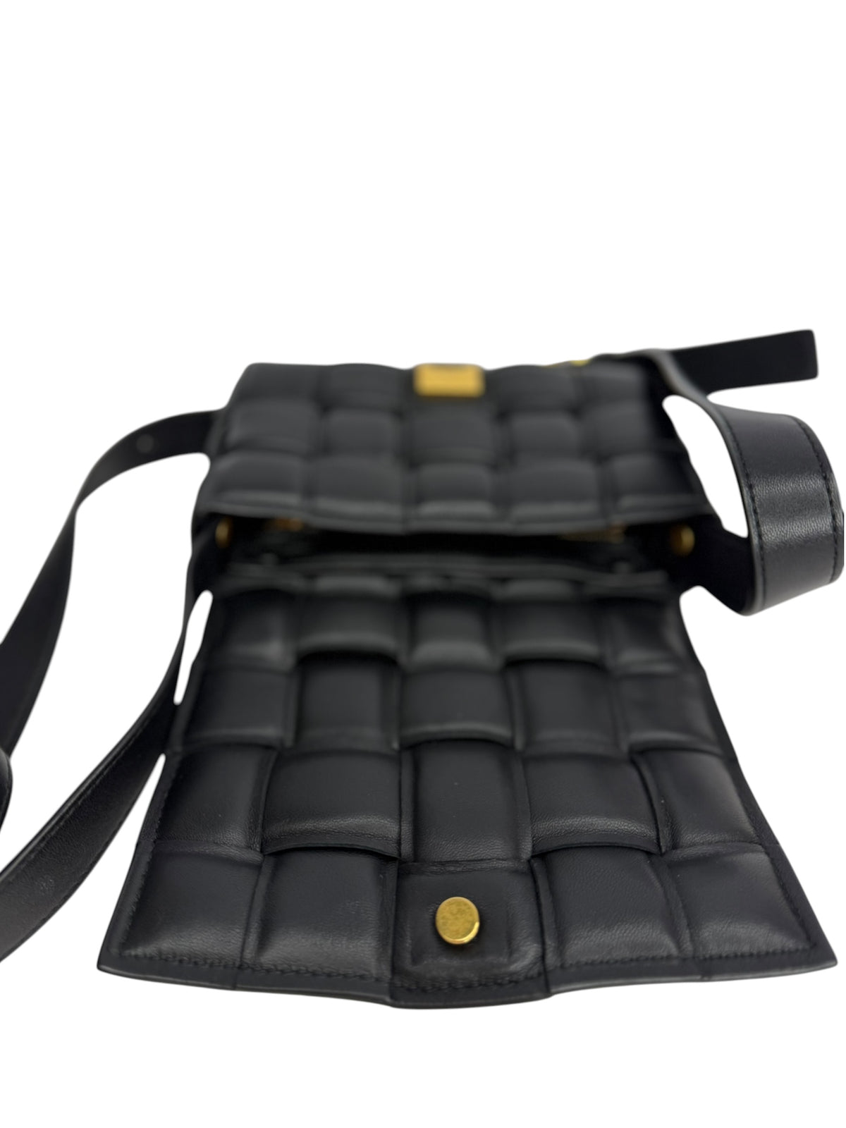 Bottega Veneta Black Padded Mini Cassette T9153