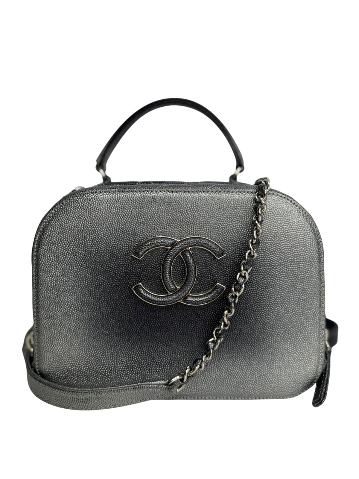Chanel Metallic Caviar Small Coco Curve Vanity Bag T9170