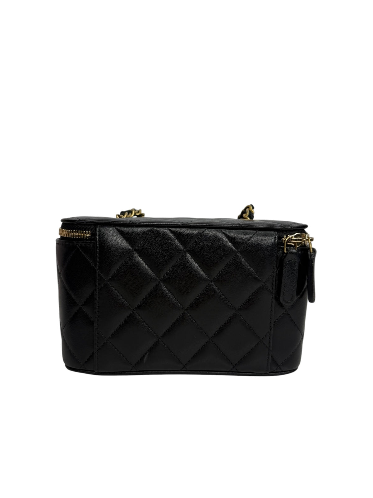 Chanel Black Quilted Punk Essentials Vanity Case T8212