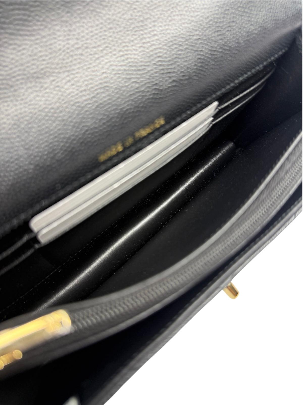 Chanel Black Quilted Caviar Top Handle Crossbody T1139